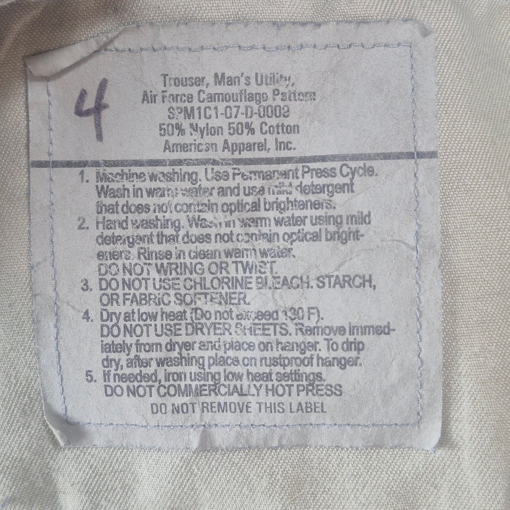 US Air Force Cargo Pants Mens 32 Camo Tiger Stripe Digital ABU Utility‎ - Picture 5 of 9